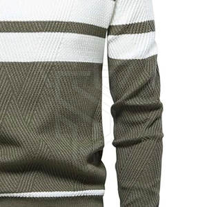 Meilleures ventes Sweat-shirt tricoté coupe ajustée et confortable pour homme, vêtements d'hiver décontractés avec motif uni - Product Image 6