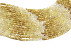 Perles en forme de rondelle à facettes en rutile doré naturel Pierre précieuse en rutile doré naturel 4MM Approx.14 pouces Perles de fabrication de bijoux - Product Image 4