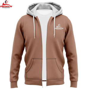 Sweat à capuche zippé pour homme de haute qualité, en coton polaire, respirant, séchage rapide, personnalisable, style tendance, vente chaude - Product Image 6