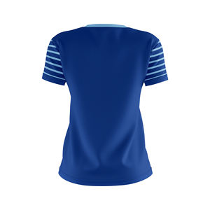 Venta al por mayor de alta calidad fabricante de camisetas populares de la mujer Camisetas con cuello en V para personalizado impreso manga corta Jersey relajado - Product Image 3