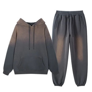 Conjunto Deportivo de Dos Piezas de Felpa de Algodón con Lavado Ácido, Sudadera con Capucha y Pantalones Deportivos Personalizados para Hombre, Conjunto Deportivo al por Mayor - Product Image 6