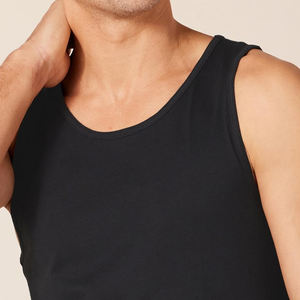 Fabricante personalizado en blanco 100% algodón gimnasio Fitness culturismo camiseta sin mangas hombres estampado músculo gota entrenamiento camiseta sin mangas - Product Image 4