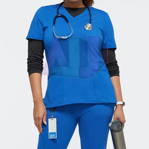 ชุดสครับเนื้อผ้านุ่ม สไตล์ทันสมัย สำหรับพยาบาลและแพทย์ ผ้าซับเหงื่อ ระบายอากาศได้ดี เป็นมิตรกับสิ่งแวดล้อม น้ำหนักเบา สีและขนาดปรับแต่งได้ - Product Image 5