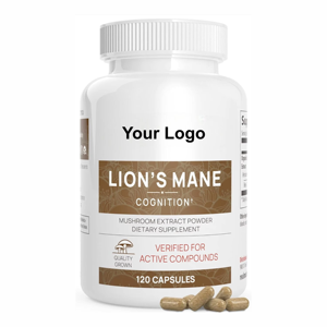 Poudre et capsule biologiques de champignon crinière de lion au meilleur prix d'Inde Capsules d'extrait de champignon crinière de lion de marque privée - Product Image 1