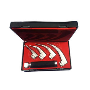 Premium Quality Fiber Optic Macintosh Laryngoscope Set 3 <b>Blades</b> in German Stainless Steel Customization Accepted <b>Surgical</b> Tools - Product Image 4