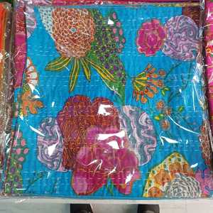 Traditional Ethnic Indian Twill Stitched Embroidered Cotton Rust Throw Cushion <b>Pillow</b> Cover Washable CC-11224SR6 Work Wholesale - Product Image 1