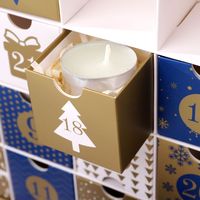 Caja de Regalo de Calendario de Adviento de Lujo de Nueva Tendencia, Tamaño/Color Personalizado, Papel Impreso con Laminación Mate Brillante con Recubrimiento UV, Hecho de Cartón