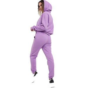 Sudadera con capucha y sudadera gris con cremallera de alta calidad para mujer - Product Image 4