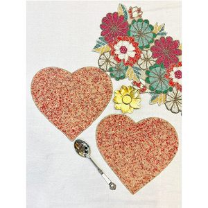 Heart Shape Glass <b>Beads</b> <b>Placemat</b> Best Theme Design for Parties and Other Functions Tableware Decorative Mats & Pads - Product Image 6