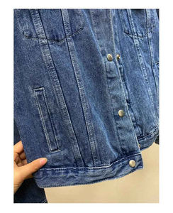 2025 Chaquetas vaqueras de algodón 100% personalizadas para mujer, chaqueta informal con bolsillo de Color sólido para mujer, estilo Primavera, ropa de alta calidad - Product Image 4
