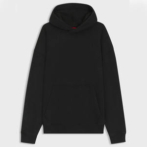 Chándales para hombre en color negro liso, diseño NUEVO y sencillo, con bolsillos tipo canguro, tallas grandes, mangas regulares, precio razonable, en venta. - Product Image 4