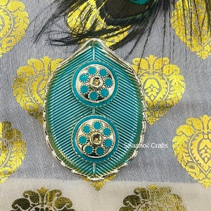 Handmade Decorative Kumkum Thali With Bowls Pooja Thali <b>Wedding</b> Welcome Favors Mehndi Decor <b>Props</b> <b>Wedding</b> Favors Pooja Thali - Product Image 2