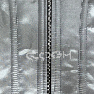 Robe Corset Amincissante Gris Argenté en Satin avec Fermeture Éclair Avant pour Femme – Bustier de Soirée – Fabricant de Corsets - Product Image 4