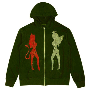 Sudaderas Personalizadas para Hombre, 500GSM, 100% Algodón Francés, Corte Regular, Resistentes al Viento, con Pedrería, Impresión Serigrafiada, Lavado Ácido - Product Image 4