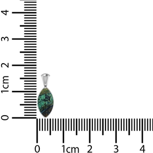 Pendentif fin en argent sterling 925 de qualité supérieure et breloque Azurite Malachite poire Marquise cabine ovale avec réglage de la lunette à ressort - Product Image 4