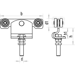 Ensemble de rouleaux HELMS 100 kg -91 391 pour profil 300, rouleau de finition en acier galvanisé jaune - Product Image 3