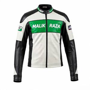Veste de motard en cuir avec logo personnalisé en gros | Fabricant bas quantité minimale de commande de marque privée | Fournisseur d'or | Couture et finition de luxe - Product Image 5