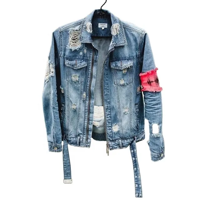 Best-selling Made in Pakistan high quality new fashion wholesale washed cotton casual blank denim jacket Men's jacket outfits