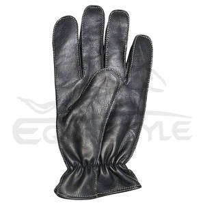 Guantes de trabajo de piel de oveja negra Cuero genuino Agarre antideslizante OEM Proveedor de fábrica Guantes de seguridad de trabajo al por mayor - Product Image 2