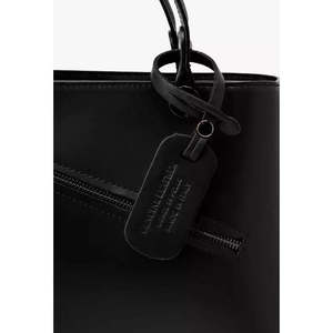 Borsa a Spalla Strutturata da Donna in Vera Pelle, Realizzata a Mano in Italia, con Due Cinghie e Chiusura a ZIP, Art. Moda. 25387 - Product Image 6