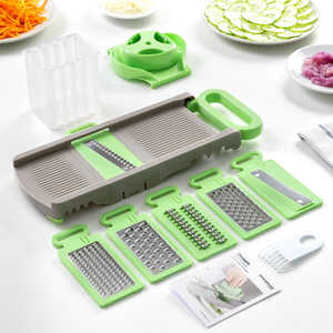 InnovaGoods Mandoline-râpeuse 6 en 1 pour une préparation efficace des légumes à la maison ou en cuisine commerciale - Product Image 6