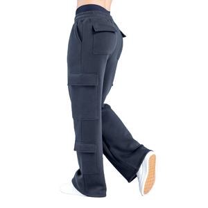 Oversize Winter Outdoor Cargo Sweatpants Ladies Jogger Elastic Waist Mid-<b>Weight</b> Cotton Fleece Windproof Breathable Durable - Product Image 2