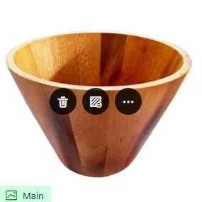 Elegante Tazón de Ensalada de Madera Ecológico Hecho a Mano con Acabado Liso para Fiestas y Decoración del Hogar - Product Image 4