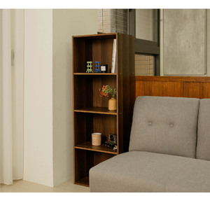 Armoire de rangement en bois moderne en mélamine à 4 niveaux Design multifonctionnel carré pour chambre à coucher, bureau à domicile, blanchisserie Caractéristiques réglables - Product Image 2