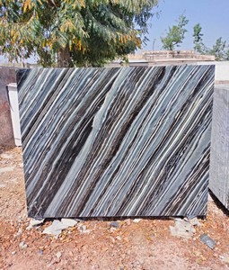 Losas de Bookmatch de mármol negro de galaxia india, azulejos de piedra de lujo con patrón atrevido moderno para baño, Villa al aire libre, escalera, comedor - Product Image 3