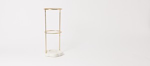 ขาตั้งร่มทำมือตกแต่งบ้านพร้อมกรอบสีทองฐานหินอ่อนขาตั้งร่มกลางแจ้งกระจกขัดเงา - Product Image 2