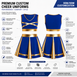 Nouveaux uniformes de cheerleading personnalisés sublimés, vente en gros, vêtements de sport confortables sur mesure, ensemble haut et jupe, uniformes de cheerleading - Product Image 3