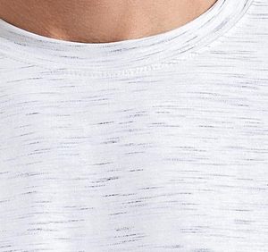 Camisetas de hombre 100% algodón logotipo personalizado diseño calidad Rib cuello redondo Oversize Drop Shoulder Streetwear camiseta en blanco para hombres - Product Image 6