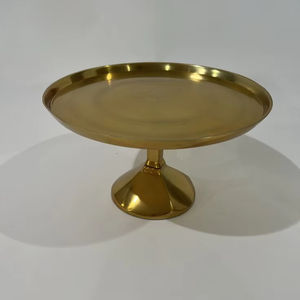 Elegant Gold Finished Large Round Metal Cake Stand for Wedding and Events Cakes Serving Use <b>resin</b> epoxy <b>mold</b> - Product Image 1
