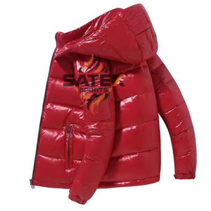 Men Puffer Jacket Winter Hooded Down <b>Coat</b> Windproof Thermal Thickened Quilted Outerwear Wholesale Custom - Product Image 3