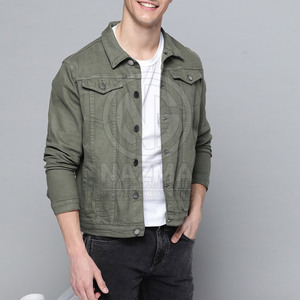 Wholesale Custom Logo Front 100% Cotton Men's Jeans Jacket Breathable Windproof Outdoor <b>Winter</b> Use - Product Image 3