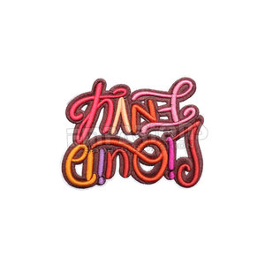 Badge brodé personnalisé à prix bas pour accessoires de vêtements - Product Image 6