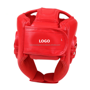 Protection de tête en cuir PU OEM Sanda |   Casque d'entraînement pour les arts martiaux et la boxe |   Protection de la tête avec logo personnalisé - Product Image 4