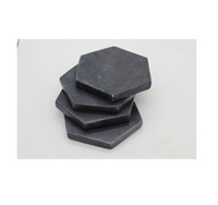 Lot de 6 sous-verres ronds en marbre blanc écologiques et modernes pour café et boissons, épaisseur 5 mm, exportation uniquement depuis l'Inde