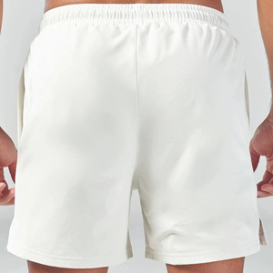 Lightweight Moisture Wicking Fabric White Essential Men's Sporty 5 Inch <b>Shorts</b> with Contour Side Panels and Inner Mesh Pants - Product Image 3