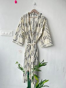 ชุดกิโมโนผ้าฝ้ายสั้นสำหรับผู้หญิง, ชุดลำลองพิมพ์ลายสำหรับเป็นของขวัญที่สมบูรณ์แบบสำหรับเธอในฤดูร้อน - Product Image 6