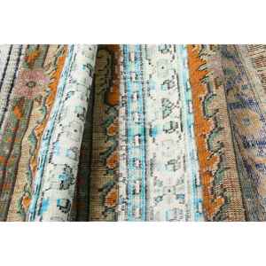 Alfombra Vintage de 2.3x6.8 pies (69x206 cm), Alfombra Turca Floral Marrón - Product Image 5