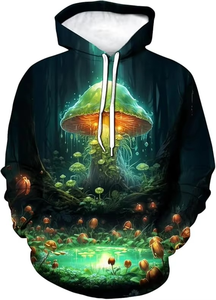 Sweat-shirt à capuche pour homme avec impression par sublimation intégrale personnalisée, confortable, durable, respirant, nouveauté - Product Image 5