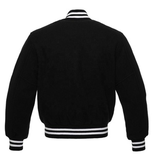 Chaqueta de bombardero de béisbol universitaria ligera personalizada, cuero de poliéster de nailon satinado con decoración de piel para invierno Varsity Letterman - Product Image 4