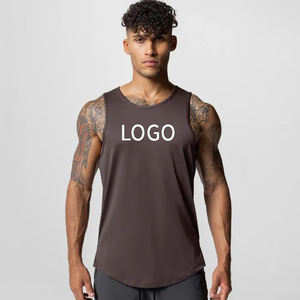 OEM hombres sin mangas gimnasio camisetas sin mangas Fitness chaleco camisetas culturismo Stringer entrenamiento camiseta sin mangas ropa deportiva - Product Image 3