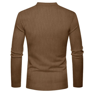 Camisetas de Manga Larga con un Bolsillo Delantero para Hombre, Camisetas de Color Sólido para Hombre, Camisetas de Tela de Algodón Premium de Punto para Hombre - Product Image 5