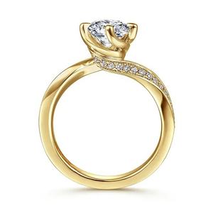 Anillo de compromiso de diamante de corte redondo cultivado en laboratorio Anillo de regalo de lujo de moda de oro sólido de 18 quilates para mujer Certificado IGI - Product Image 2