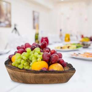 Cuenco rústico de madera con forma de corazón, frutos secos, aperitivos, frutas, plato para servir, cuencos decorativos, cuencos de frutas ecológicos sostenibles reutilizables - Product Image 6