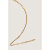 Collier unisexe tendance en alliage de zinc plaqué or massif 14 carats, épaisseur 2,5 mm, longueur 16,18 cm, poids 17,4 g, maillons courbés en forme de cœur