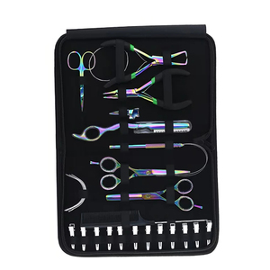 Juego de Herramientas Profesionales para Extensiones de Cabello de Acero Inoxidable de Grado Quirúrgico Multifuncional de Alta Calidad, Kit de Pinzas Metálicas Premium Comerciales - Product Image 2