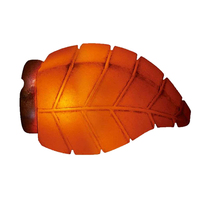 Lampe en sel de l'Himalaya 100% originale et écologique, style moderne en forme de feuille, artisanat naturel rose naturel